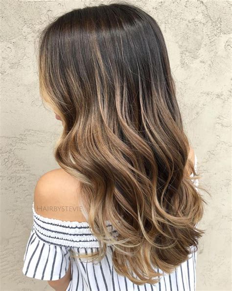 blonde balayage on brunette hair|balayage for dark brown hair.